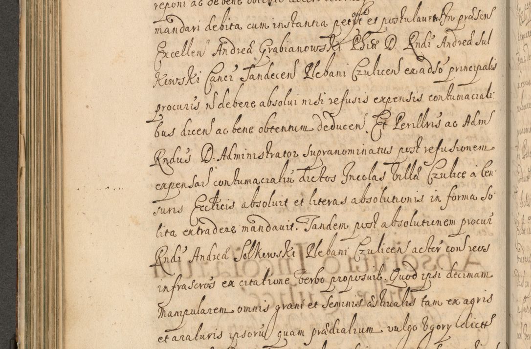 Zdjęcie nr 295 dla obiektu archiwalnego: Volumen II actorum episcopalium R. D. Petri Gembicki, episcopi Cracoviensis, locum tenente in dioecesi R. D. Alberto Lipnicki, canonico Cracoviensi post discessum R. D. Episcopi in Italiam et usque ad redditum eiusdem in Poloniam, videlicet a die 16 Novembris 1644 et per a. D. 1645 inchoative ad Septembrem. Horum videatur index ad finem huius voluminis