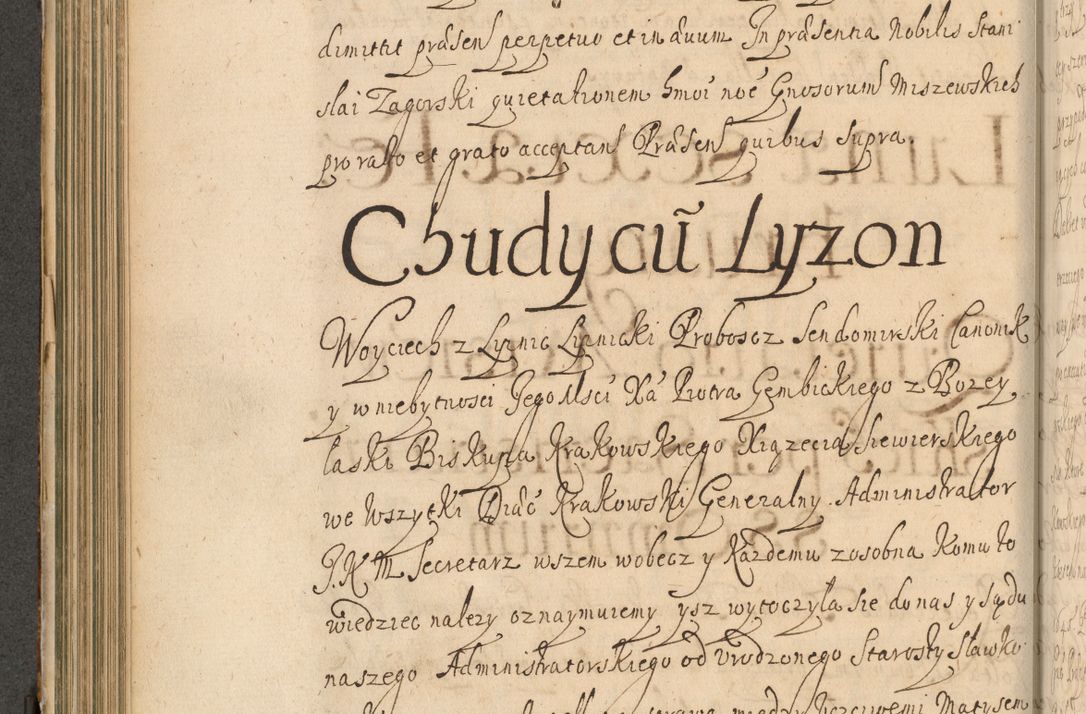 Zdjęcie nr 287 dla obiektu archiwalnego: Volumen II actorum episcopalium R. D. Petri Gembicki, episcopi Cracoviensis, locum tenente in dioecesi R. D. Alberto Lipnicki, canonico Cracoviensi post discessum R. D. Episcopi in Italiam et usque ad redditum eiusdem in Poloniam, videlicet a die 16 Novembris 1644 et per a. D. 1645 inchoative ad Septembrem. Horum videatur index ad finem huius voluminis