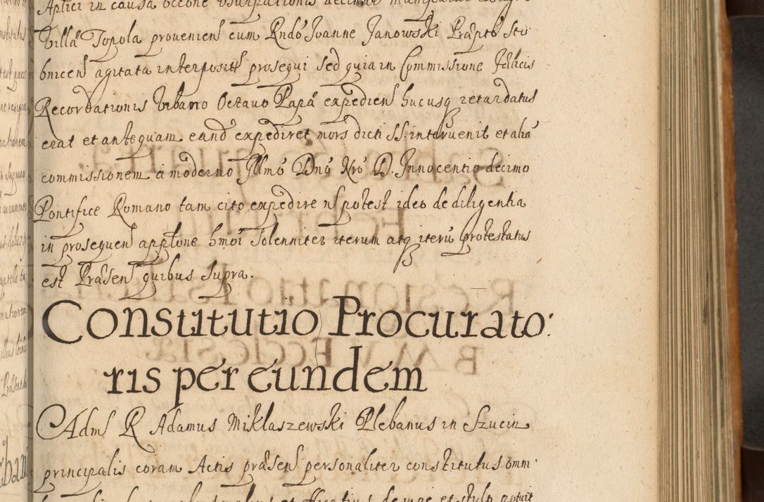Zdjęcie nr 284 dla obiektu archiwalnego: Volumen II actorum episcopalium R. D. Petri Gembicki, episcopi Cracoviensis, locum tenente in dioecesi R. D. Alberto Lipnicki, canonico Cracoviensi post discessum R. D. Episcopi in Italiam et usque ad redditum eiusdem in Poloniam, videlicet a die 16 Novembris 1644 et per a. D. 1645 inchoative ad Septembrem. Horum videatur index ad finem huius voluminis