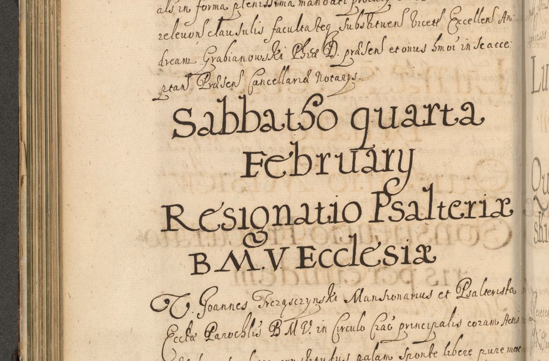Zdjęcie nr 285 dla obiektu archiwalnego: Volumen II actorum episcopalium R. D. Petri Gembicki, episcopi Cracoviensis, locum tenente in dioecesi R. D. Alberto Lipnicki, canonico Cracoviensi post discessum R. D. Episcopi in Italiam et usque ad redditum eiusdem in Poloniam, videlicet a die 16 Novembris 1644 et per a. D. 1645 inchoative ad Septembrem. Horum videatur index ad finem huius voluminis