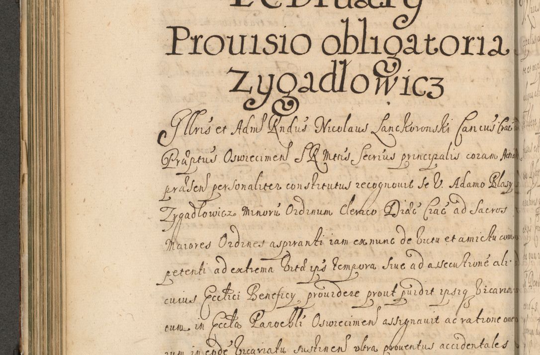 Zdjęcie nr 281 dla obiektu archiwalnego: Volumen II actorum episcopalium R. D. Petri Gembicki, episcopi Cracoviensis, locum tenente in dioecesi R. D. Alberto Lipnicki, canonico Cracoviensi post discessum R. D. Episcopi in Italiam et usque ad redditum eiusdem in Poloniam, videlicet a die 16 Novembris 1644 et per a. D. 1645 inchoative ad Septembrem. Horum videatur index ad finem huius voluminis