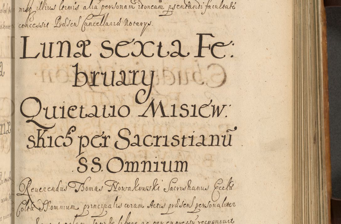 Zdjęcie nr 286 dla obiektu archiwalnego: Volumen II actorum episcopalium R. D. Petri Gembicki, episcopi Cracoviensis, locum tenente in dioecesi R. D. Alberto Lipnicki, canonico Cracoviensi post discessum R. D. Episcopi in Italiam et usque ad redditum eiusdem in Poloniam, videlicet a die 16 Novembris 1644 et per a. D. 1645 inchoative ad Septembrem. Horum videatur index ad finem huius voluminis