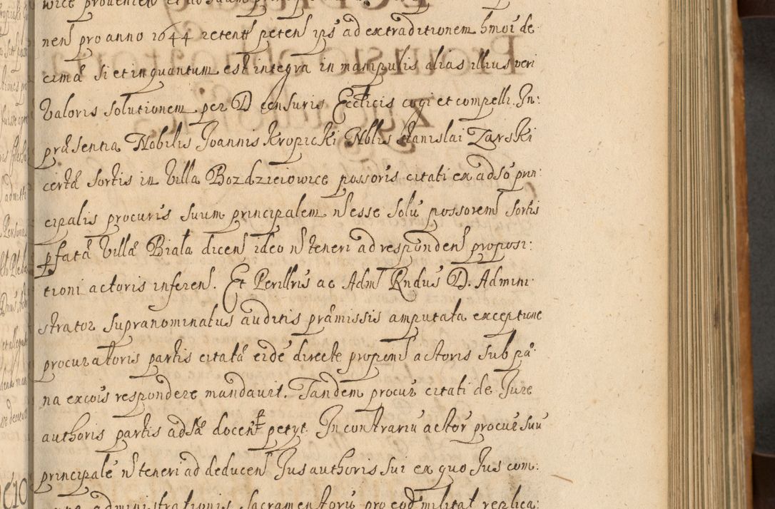 Zdjęcie nr 280 dla obiektu archiwalnego: Volumen II actorum episcopalium R. D. Petri Gembicki, episcopi Cracoviensis, locum tenente in dioecesi R. D. Alberto Lipnicki, canonico Cracoviensi post discessum R. D. Episcopi in Italiam et usque ad redditum eiusdem in Poloniam, videlicet a die 16 Novembris 1644 et per a. D. 1645 inchoative ad Septembrem. Horum videatur index ad finem huius voluminis
