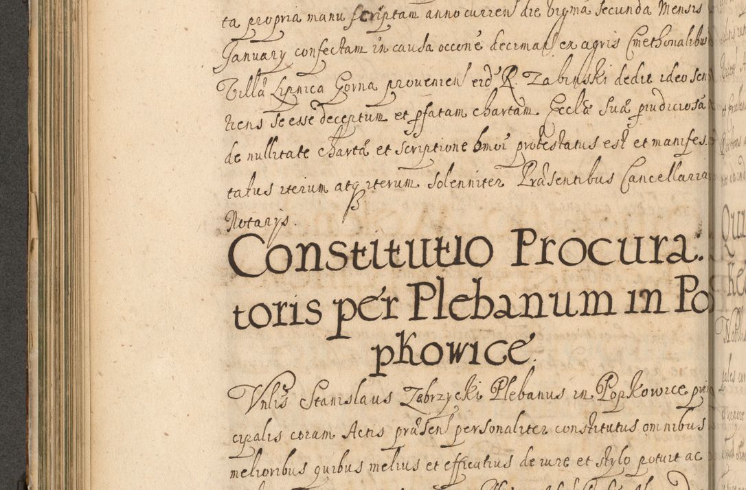Zdjęcie nr 269 dla obiektu archiwalnego: Volumen II actorum episcopalium R. D. Petri Gembicki, episcopi Cracoviensis, locum tenente in dioecesi R. D. Alberto Lipnicki, canonico Cracoviensi post discessum R. D. Episcopi in Italiam et usque ad redditum eiusdem in Poloniam, videlicet a die 16 Novembris 1644 et per a. D. 1645 inchoative ad Septembrem. Horum videatur index ad finem huius voluminis