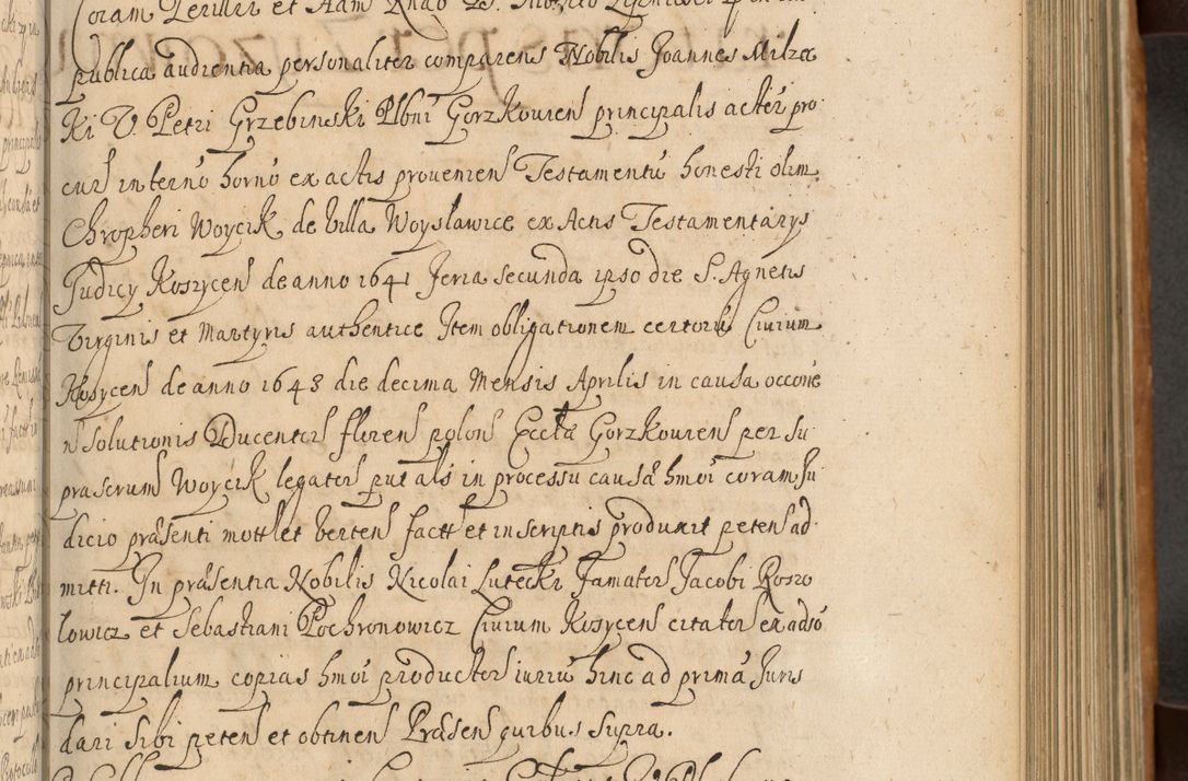 Zdjęcie nr 264 dla obiektu archiwalnego: Volumen II actorum episcopalium R. D. Petri Gembicki, episcopi Cracoviensis, locum tenente in dioecesi R. D. Alberto Lipnicki, canonico Cracoviensi post discessum R. D. Episcopi in Italiam et usque ad redditum eiusdem in Poloniam, videlicet a die 16 Novembris 1644 et per a. D. 1645 inchoative ad Septembrem. Horum videatur index ad finem huius voluminis