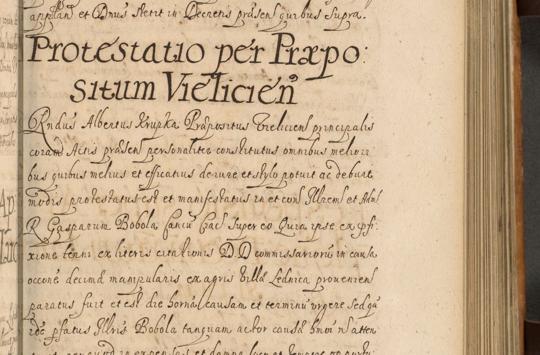 Zdjęcie nr 262 dla obiektu archiwalnego: Volumen II actorum episcopalium R. D. Petri Gembicki, episcopi Cracoviensis, locum tenente in dioecesi R. D. Alberto Lipnicki, canonico Cracoviensi post discessum R. D. Episcopi in Italiam et usque ad redditum eiusdem in Poloniam, videlicet a die 16 Novembris 1644 et per a. D. 1645 inchoative ad Septembrem. Horum videatur index ad finem huius voluminis