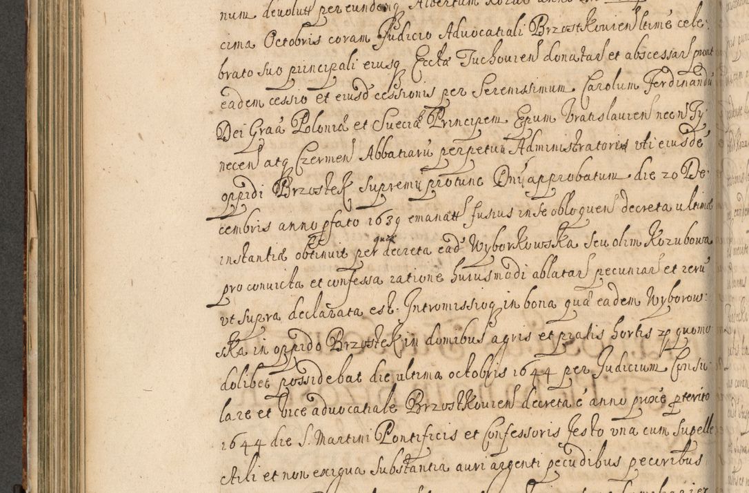 Zdjęcie nr 255 dla obiektu archiwalnego: Volumen II actorum episcopalium R. D. Petri Gembicki, episcopi Cracoviensis, locum tenente in dioecesi R. D. Alberto Lipnicki, canonico Cracoviensi post discessum R. D. Episcopi in Italiam et usque ad redditum eiusdem in Poloniam, videlicet a die 16 Novembris 1644 et per a. D. 1645 inchoative ad Septembrem. Horum videatur index ad finem huius voluminis