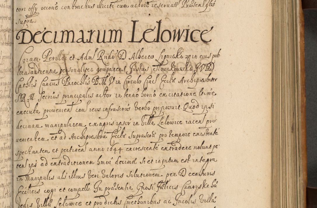 Zdjęcie nr 248 dla obiektu archiwalnego: Volumen II actorum episcopalium R. D. Petri Gembicki, episcopi Cracoviensis, locum tenente in dioecesi R. D. Alberto Lipnicki, canonico Cracoviensi post discessum R. D. Episcopi in Italiam et usque ad redditum eiusdem in Poloniam, videlicet a die 16 Novembris 1644 et per a. D. 1645 inchoative ad Septembrem. Horum videatur index ad finem huius voluminis