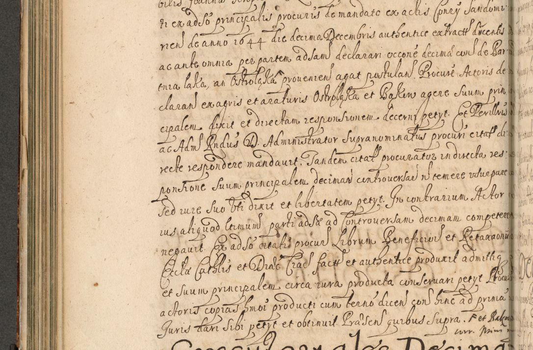 Zdjęcie nr 245 dla obiektu archiwalnego: Volumen II actorum episcopalium R. D. Petri Gembicki, episcopi Cracoviensis, locum tenente in dioecesi R. D. Alberto Lipnicki, canonico Cracoviensi post discessum R. D. Episcopi in Italiam et usque ad redditum eiusdem in Poloniam, videlicet a die 16 Novembris 1644 et per a. D. 1645 inchoative ad Septembrem. Horum videatur index ad finem huius voluminis