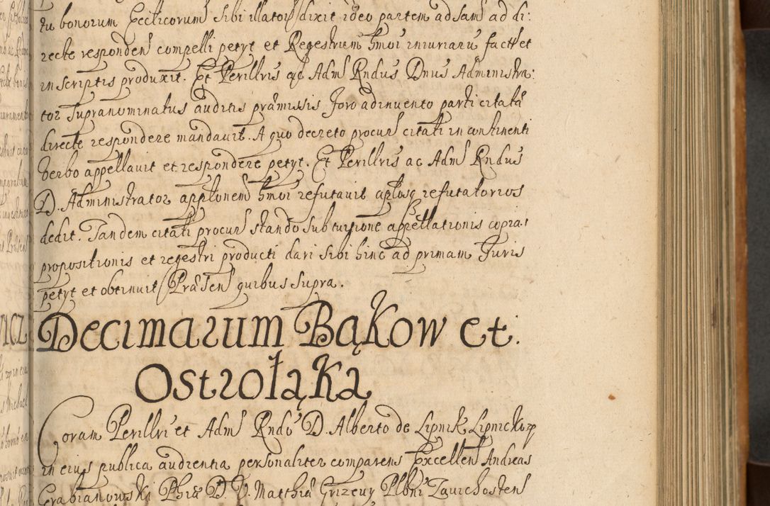 Zdjęcie nr 244 dla obiektu archiwalnego: Volumen II actorum episcopalium R. D. Petri Gembicki, episcopi Cracoviensis, locum tenente in dioecesi R. D. Alberto Lipnicki, canonico Cracoviensi post discessum R. D. Episcopi in Italiam et usque ad redditum eiusdem in Poloniam, videlicet a die 16 Novembris 1644 et per a. D. 1645 inchoative ad Septembrem. Horum videatur index ad finem huius voluminis