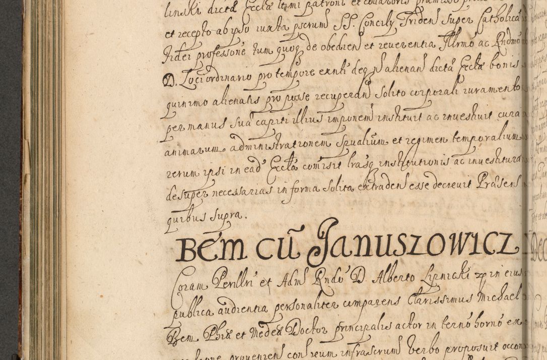 Zdjęcie nr 243 dla obiektu archiwalnego: Volumen II actorum episcopalium R. D. Petri Gembicki, episcopi Cracoviensis, locum tenente in dioecesi R. D. Alberto Lipnicki, canonico Cracoviensi post discessum R. D. Episcopi in Italiam et usque ad redditum eiusdem in Poloniam, videlicet a die 16 Novembris 1644 et per a. D. 1645 inchoative ad Septembrem. Horum videatur index ad finem huius voluminis