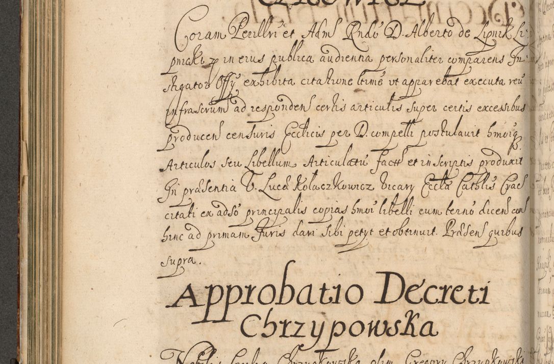 Zdjęcie nr 237 dla obiektu archiwalnego: Volumen II actorum episcopalium R. D. Petri Gembicki, episcopi Cracoviensis, locum tenente in dioecesi R. D. Alberto Lipnicki, canonico Cracoviensi post discessum R. D. Episcopi in Italiam et usque ad redditum eiusdem in Poloniam, videlicet a die 16 Novembris 1644 et per a. D. 1645 inchoative ad Septembrem. Horum videatur index ad finem huius voluminis