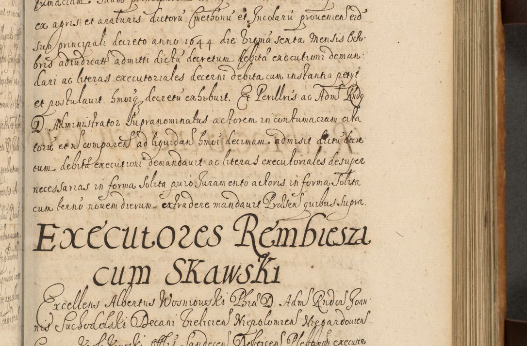 Zdjęcie nr 222 dla obiektu archiwalnego: Volumen II actorum episcopalium R. D. Petri Gembicki, episcopi Cracoviensis, locum tenente in dioecesi R. D. Alberto Lipnicki, canonico Cracoviensi post discessum R. D. Episcopi in Italiam et usque ad redditum eiusdem in Poloniam, videlicet a die 16 Novembris 1644 et per a. D. 1645 inchoative ad Septembrem. Horum videatur index ad finem huius voluminis