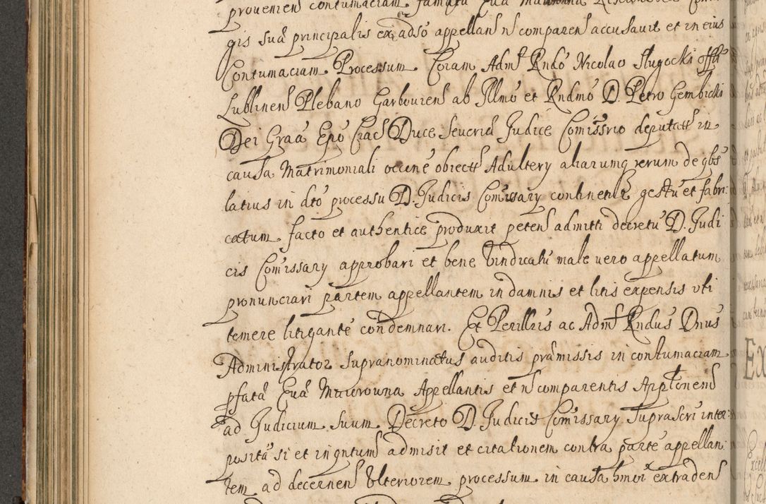 Zdjęcie nr 221 dla obiektu archiwalnego: Volumen II actorum episcopalium R. D. Petri Gembicki, episcopi Cracoviensis, locum tenente in dioecesi R. D. Alberto Lipnicki, canonico Cracoviensi post discessum R. D. Episcopi in Italiam et usque ad redditum eiusdem in Poloniam, videlicet a die 16 Novembris 1644 et per a. D. 1645 inchoative ad Septembrem. Horum videatur index ad finem huius voluminis