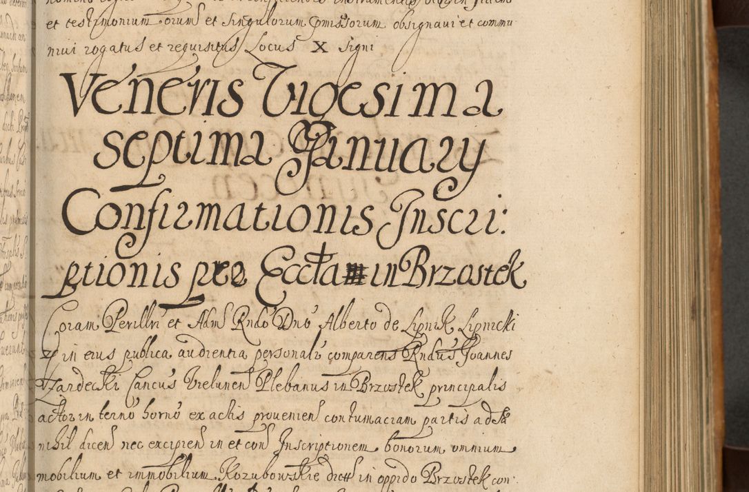Zdjęcie nr 216 dla obiektu archiwalnego: Volumen II actorum episcopalium R. D. Petri Gembicki, episcopi Cracoviensis, locum tenente in dioecesi R. D. Alberto Lipnicki, canonico Cracoviensi post discessum R. D. Episcopi in Italiam et usque ad redditum eiusdem in Poloniam, videlicet a die 16 Novembris 1644 et per a. D. 1645 inchoative ad Septembrem. Horum videatur index ad finem huius voluminis