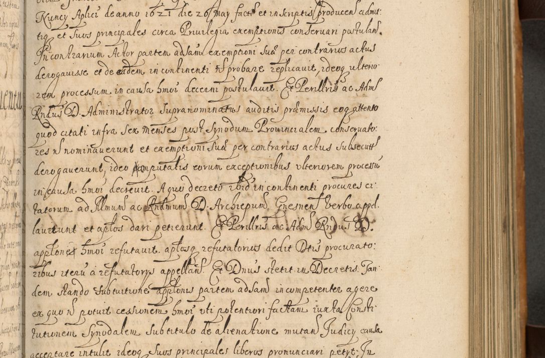 Zdjęcie nr 218 dla obiektu archiwalnego: Volumen II actorum episcopalium R. D. Petri Gembicki, episcopi Cracoviensis, locum tenente in dioecesi R. D. Alberto Lipnicki, canonico Cracoviensi post discessum R. D. Episcopi in Italiam et usque ad redditum eiusdem in Poloniam, videlicet a die 16 Novembris 1644 et per a. D. 1645 inchoative ad Septembrem. Horum videatur index ad finem huius voluminis