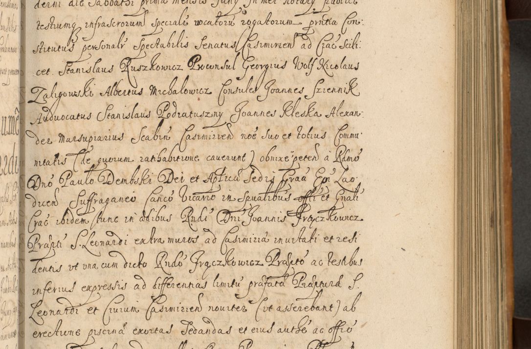 Zdjęcie nr 214 dla obiektu archiwalnego: Volumen II actorum episcopalium R. D. Petri Gembicki, episcopi Cracoviensis, locum tenente in dioecesi R. D. Alberto Lipnicki, canonico Cracoviensi post discessum R. D. Episcopi in Italiam et usque ad redditum eiusdem in Poloniam, videlicet a die 16 Novembris 1644 et per a. D. 1645 inchoative ad Septembrem. Horum videatur index ad finem huius voluminis
