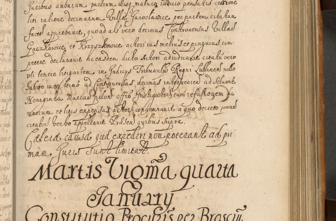 Zdjęcie nr 208 dla obiektu archiwalnego: Volumen II actorum episcopalium R. D. Petri Gembicki, episcopi Cracoviensis, locum tenente in dioecesi R. D. Alberto Lipnicki, canonico Cracoviensi post discessum R. D. Episcopi in Italiam et usque ad redditum eiusdem in Poloniam, videlicet a die 16 Novembris 1644 et per a. D. 1645 inchoative ad Septembrem. Horum videatur index ad finem huius voluminis