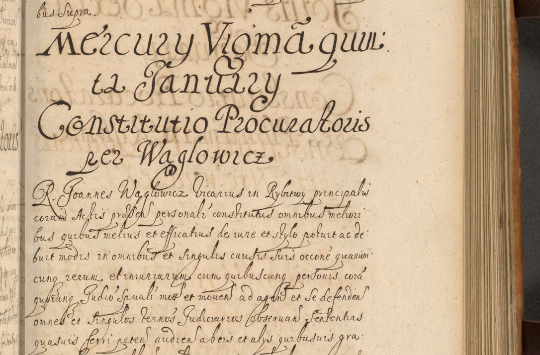 Zdjęcie nr 210 dla obiektu archiwalnego: Volumen II actorum episcopalium R. D. Petri Gembicki, episcopi Cracoviensis, locum tenente in dioecesi R. D. Alberto Lipnicki, canonico Cracoviensi post discessum R. D. Episcopi in Italiam et usque ad redditum eiusdem in Poloniam, videlicet a die 16 Novembris 1644 et per a. D. 1645 inchoative ad Septembrem. Horum videatur index ad finem huius voluminis