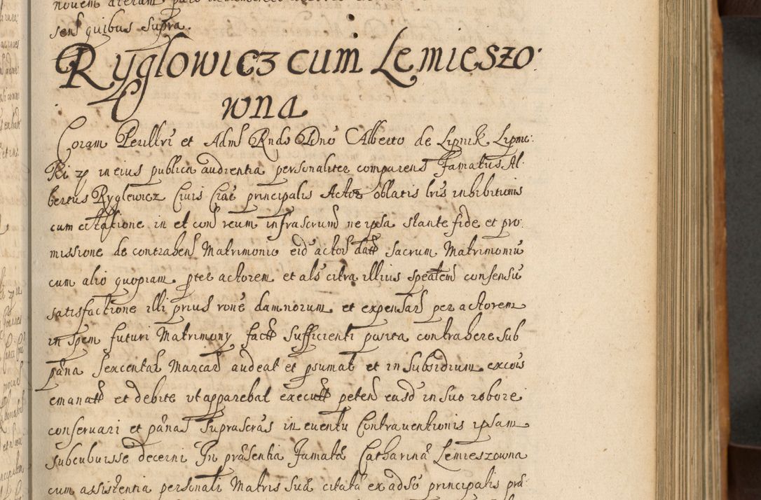 Zdjęcie nr 172 dla obiektu archiwalnego: Volumen II actorum episcopalium R. D. Petri Gembicki, episcopi Cracoviensis, locum tenente in dioecesi R. D. Alberto Lipnicki, canonico Cracoviensi post discessum R. D. Episcopi in Italiam et usque ad redditum eiusdem in Poloniam, videlicet a die 16 Novembris 1644 et per a. D. 1645 inchoative ad Septembrem. Horum videatur index ad finem huius voluminis