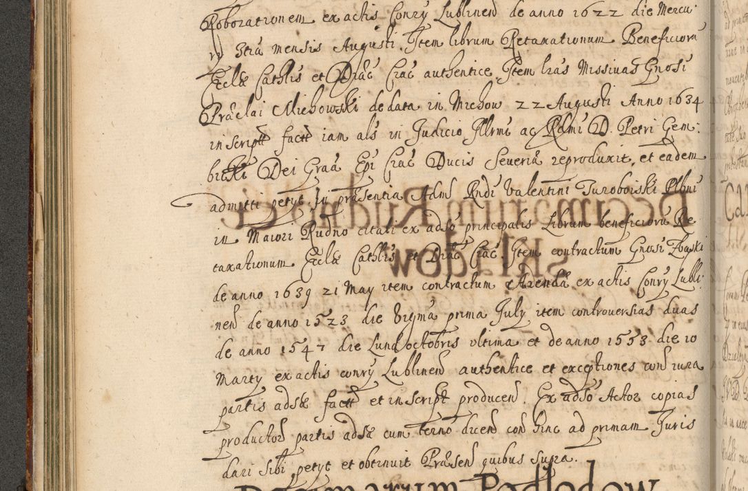 Zdjęcie nr 161 dla obiektu archiwalnego: Volumen II actorum episcopalium R. D. Petri Gembicki, episcopi Cracoviensis, locum tenente in dioecesi R. D. Alberto Lipnicki, canonico Cracoviensi post discessum R. D. Episcopi in Italiam et usque ad redditum eiusdem in Poloniam, videlicet a die 16 Novembris 1644 et per a. D. 1645 inchoative ad Septembrem. Horum videatur index ad finem huius voluminis