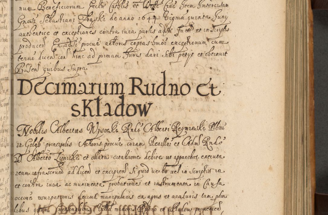 Zdjęcie nr 160 dla obiektu archiwalnego: Volumen II actorum episcopalium R. D. Petri Gembicki, episcopi Cracoviensis, locum tenente in dioecesi R. D. Alberto Lipnicki, canonico Cracoviensi post discessum R. D. Episcopi in Italiam et usque ad redditum eiusdem in Poloniam, videlicet a die 16 Novembris 1644 et per a. D. 1645 inchoative ad Septembrem. Horum videatur index ad finem huius voluminis