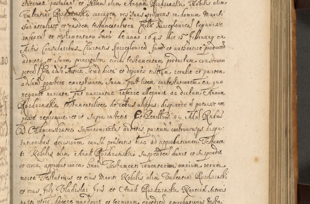 Zdjęcie nr 158 dla obiektu archiwalnego: Volumen II actorum episcopalium R. D. Petri Gembicki, episcopi Cracoviensis, locum tenente in dioecesi R. D. Alberto Lipnicki, canonico Cracoviensi post discessum R. D. Episcopi in Italiam et usque ad redditum eiusdem in Poloniam, videlicet a die 16 Novembris 1644 et per a. D. 1645 inchoative ad Septembrem. Horum videatur index ad finem huius voluminis