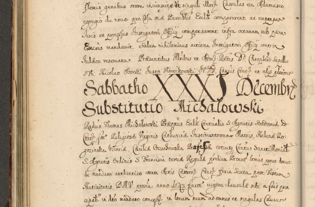 Zdjęcie nr 141 dla obiektu archiwalnego: Volumen II actorum episcopalium R. D. Petri Gembicki, episcopi Cracoviensis, locum tenente in dioecesi R. D. Alberto Lipnicki, canonico Cracoviensi post discessum R. D. Episcopi in Italiam et usque ad redditum eiusdem in Poloniam, videlicet a die 16 Novembris 1644 et per a. D. 1645 inchoative ad Septembrem. Horum videatur index ad finem huius voluminis