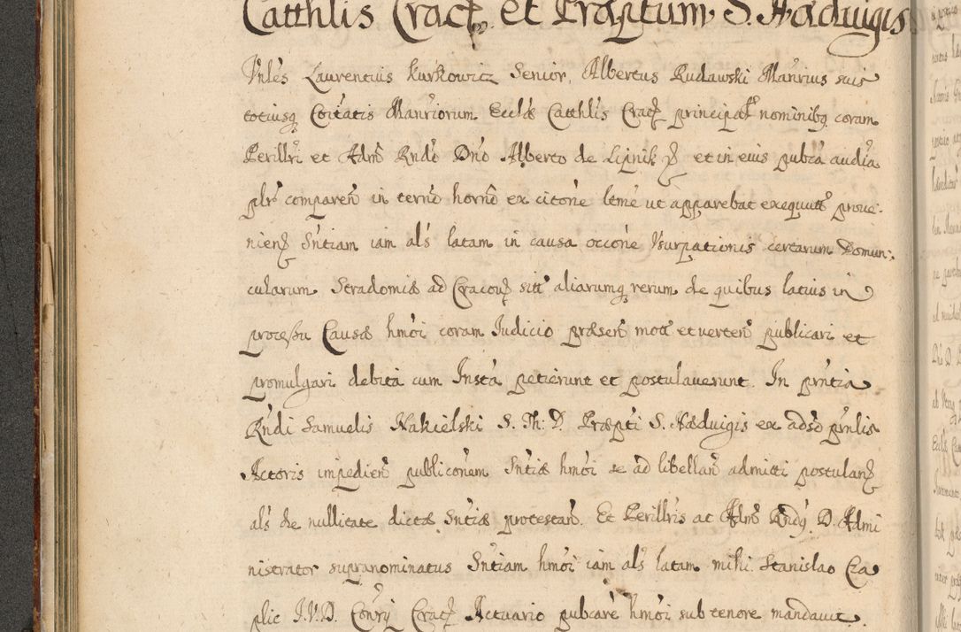 Zdjęcie nr 121 dla obiektu archiwalnego: Volumen II actorum episcopalium R. D. Petri Gembicki, episcopi Cracoviensis, locum tenente in dioecesi R. D. Alberto Lipnicki, canonico Cracoviensi post discessum R. D. Episcopi in Italiam et usque ad redditum eiusdem in Poloniam, videlicet a die 16 Novembris 1644 et per a. D. 1645 inchoative ad Septembrem. Horum videatur index ad finem huius voluminis