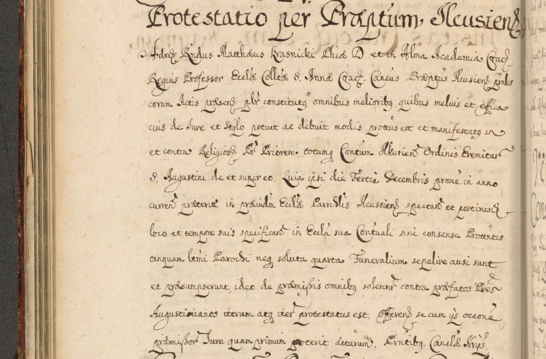 Zdjęcie nr 115 dla obiektu archiwalnego: Volumen II actorum episcopalium R. D. Petri Gembicki, episcopi Cracoviensis, locum tenente in dioecesi R. D. Alberto Lipnicki, canonico Cracoviensi post discessum R. D. Episcopi in Italiam et usque ad redditum eiusdem in Poloniam, videlicet a die 16 Novembris 1644 et per a. D. 1645 inchoative ad Septembrem. Horum videatur index ad finem huius voluminis