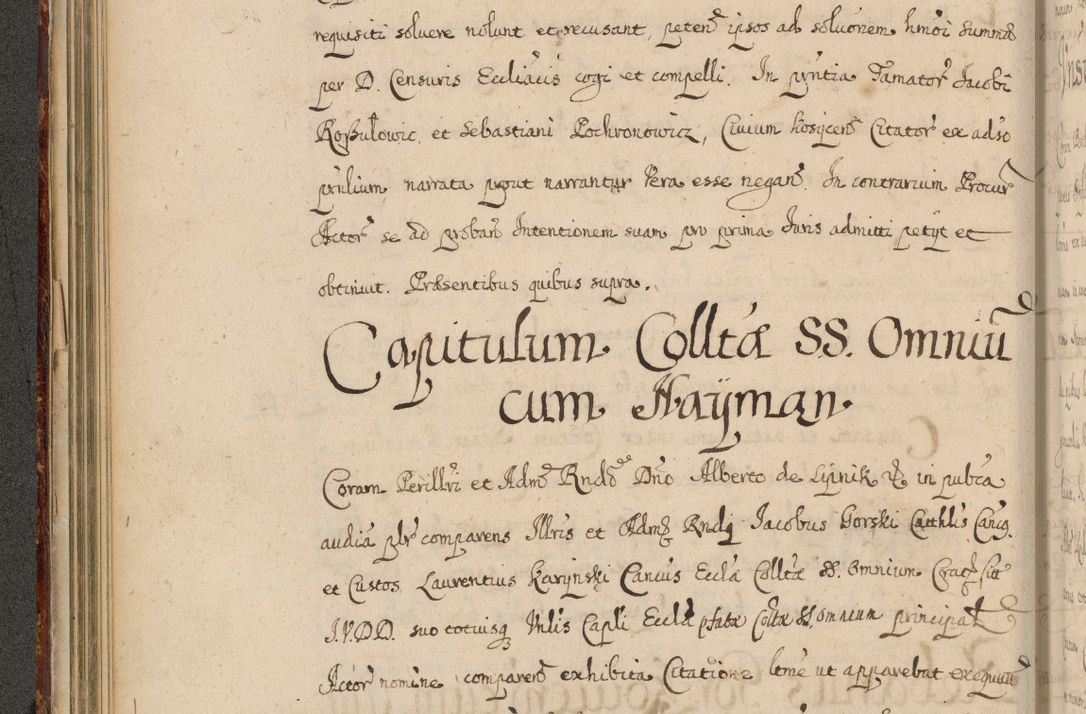 Zdjęcie nr 113 dla obiektu archiwalnego: Volumen II actorum episcopalium R. D. Petri Gembicki, episcopi Cracoviensis, locum tenente in dioecesi R. D. Alberto Lipnicki, canonico Cracoviensi post discessum R. D. Episcopi in Italiam et usque ad redditum eiusdem in Poloniam, videlicet a die 16 Novembris 1644 et per a. D. 1645 inchoative ad Septembrem. Horum videatur index ad finem huius voluminis