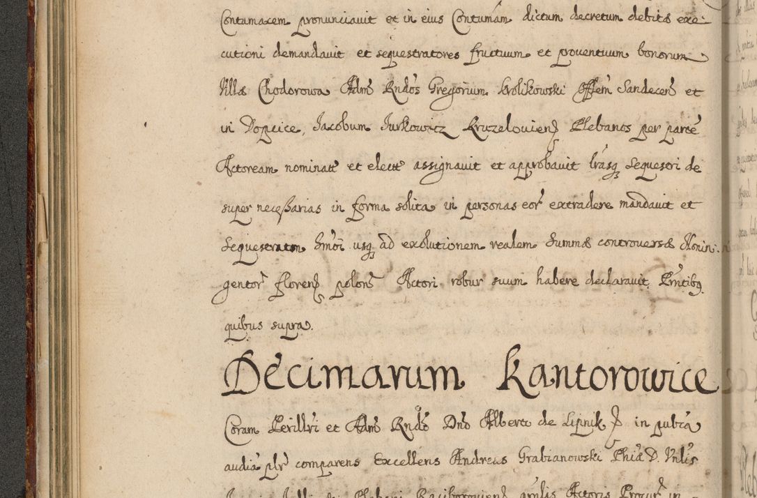 Zdjęcie nr 111 dla obiektu archiwalnego: Volumen II actorum episcopalium R. D. Petri Gembicki, episcopi Cracoviensis, locum tenente in dioecesi R. D. Alberto Lipnicki, canonico Cracoviensi post discessum R. D. Episcopi in Italiam et usque ad redditum eiusdem in Poloniam, videlicet a die 16 Novembris 1644 et per a. D. 1645 inchoative ad Septembrem. Horum videatur index ad finem huius voluminis