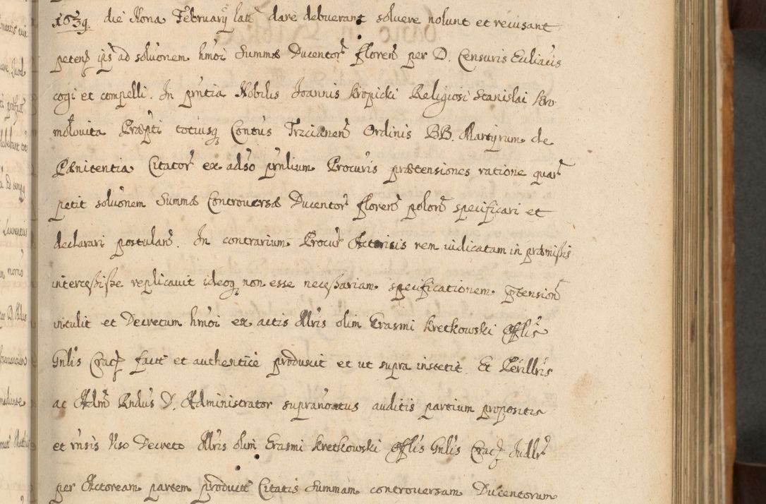Zdjęcie nr 106 dla obiektu archiwalnego: Volumen II actorum episcopalium R. D. Petri Gembicki, episcopi Cracoviensis, locum tenente in dioecesi R. D. Alberto Lipnicki, canonico Cracoviensi post discessum R. D. Episcopi in Italiam et usque ad redditum eiusdem in Poloniam, videlicet a die 16 Novembris 1644 et per a. D. 1645 inchoative ad Septembrem. Horum videatur index ad finem huius voluminis