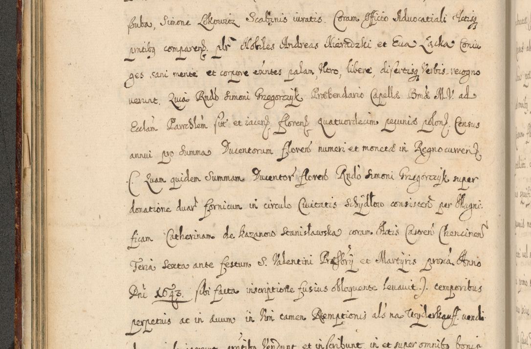 Zdjęcie nr 101 dla obiektu archiwalnego: Volumen II actorum episcopalium R. D. Petri Gembicki, episcopi Cracoviensis, locum tenente in dioecesi R. D. Alberto Lipnicki, canonico Cracoviensi post discessum R. D. Episcopi in Italiam et usque ad redditum eiusdem in Poloniam, videlicet a die 16 Novembris 1644 et per a. D. 1645 inchoative ad Septembrem. Horum videatur index ad finem huius voluminis