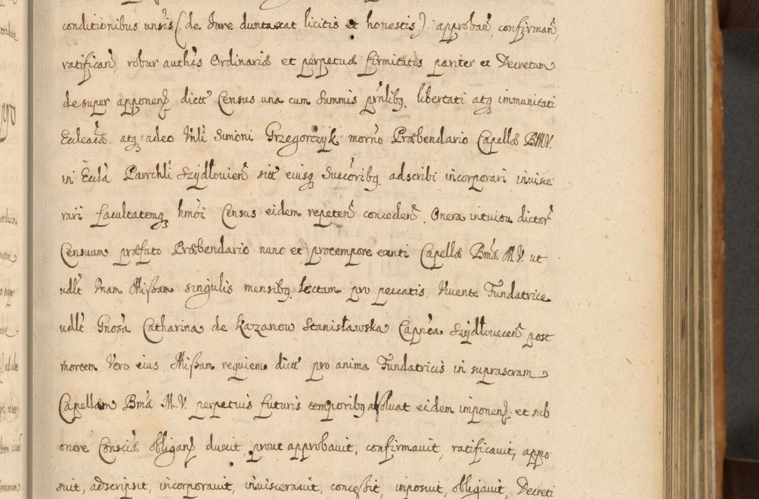 Zdjęcie nr 100 dla obiektu archiwalnego: Volumen II actorum episcopalium R. D. Petri Gembicki, episcopi Cracoviensis, locum tenente in dioecesi R. D. Alberto Lipnicki, canonico Cracoviensi post discessum R. D. Episcopi in Italiam et usque ad redditum eiusdem in Poloniam, videlicet a die 16 Novembris 1644 et per a. D. 1645 inchoative ad Septembrem. Horum videatur index ad finem huius voluminis