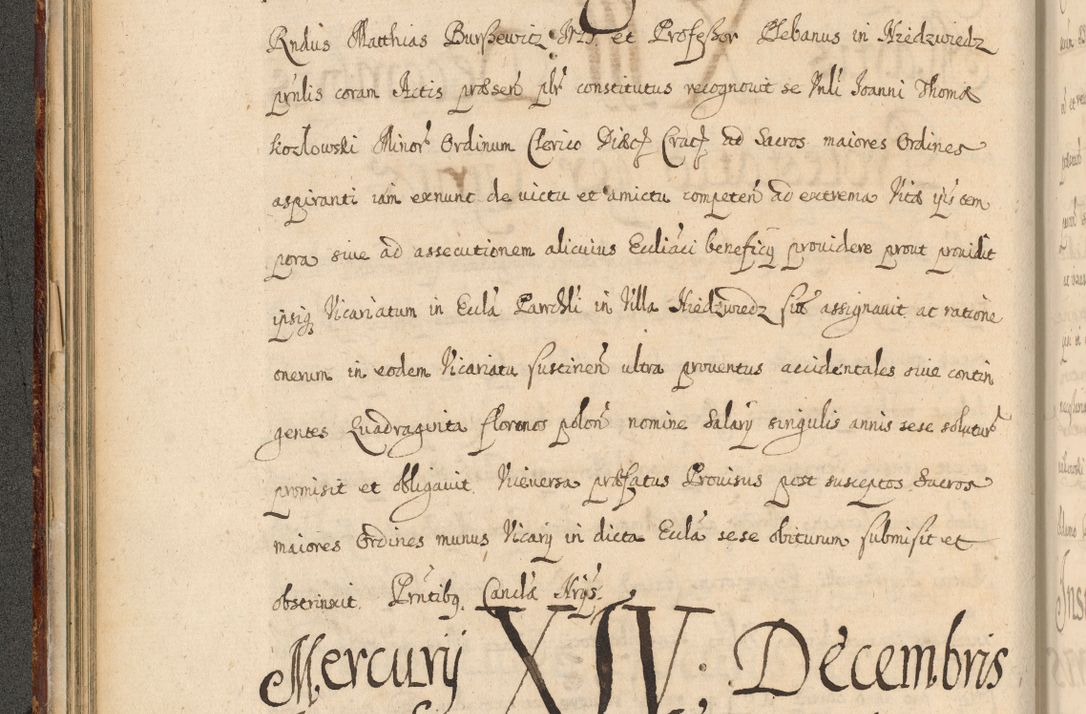 Zdjęcie nr 97 dla obiektu archiwalnego: Volumen II actorum episcopalium R. D. Petri Gembicki, episcopi Cracoviensis, locum tenente in dioecesi R. D. Alberto Lipnicki, canonico Cracoviensi post discessum R. D. Episcopi in Italiam et usque ad redditum eiusdem in Poloniam, videlicet a die 16 Novembris 1644 et per a. D. 1645 inchoative ad Septembrem. Horum videatur index ad finem huius voluminis
