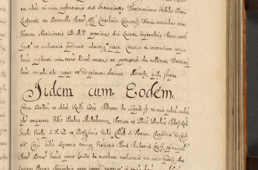 Zdjęcie nr 94 dla obiektu archiwalnego: Volumen II actorum episcopalium R. D. Petri Gembicki, episcopi Cracoviensis, locum tenente in dioecesi R. D. Alberto Lipnicki, canonico Cracoviensi post discessum R. D. Episcopi in Italiam et usque ad redditum eiusdem in Poloniam, videlicet a die 16 Novembris 1644 et per a. D. 1645 inchoative ad Septembrem. Horum videatur index ad finem huius voluminis