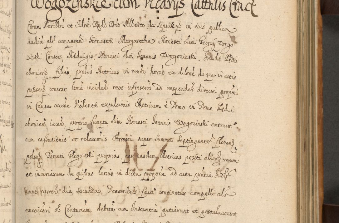 Zdjęcie nr 88 dla obiektu archiwalnego: Volumen II actorum episcopalium R. D. Petri Gembicki, episcopi Cracoviensis, locum tenente in dioecesi R. D. Alberto Lipnicki, canonico Cracoviensi post discessum R. D. Episcopi in Italiam et usque ad redditum eiusdem in Poloniam, videlicet a die 16 Novembris 1644 et per a. D. 1645 inchoative ad Septembrem. Horum videatur index ad finem huius voluminis