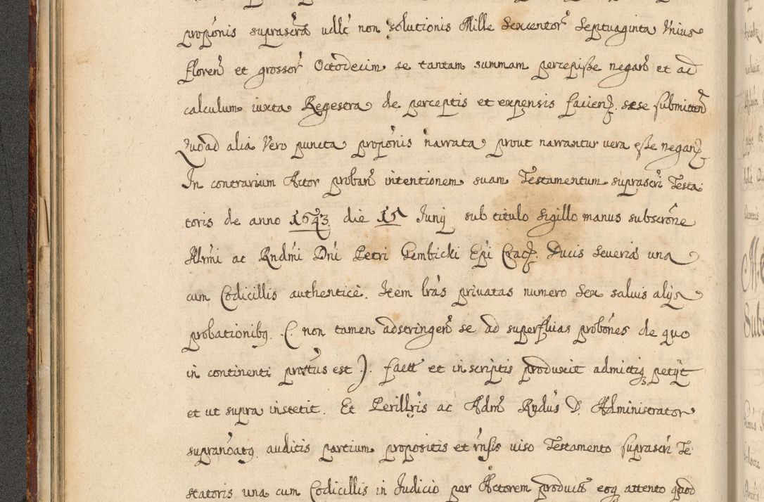 Zdjęcie nr 81 dla obiektu archiwalnego: Volumen II actorum episcopalium R. D. Petri Gembicki, episcopi Cracoviensis, locum tenente in dioecesi R. D. Alberto Lipnicki, canonico Cracoviensi post discessum R. D. Episcopi in Italiam et usque ad redditum eiusdem in Poloniam, videlicet a die 16 Novembris 1644 et per a. D. 1645 inchoative ad Septembrem. Horum videatur index ad finem huius voluminis