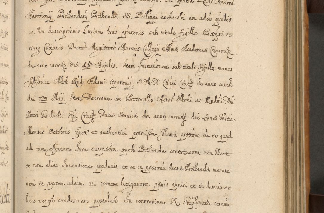 Zdjęcie nr 76 dla obiektu archiwalnego: Volumen II actorum episcopalium R. D. Petri Gembicki, episcopi Cracoviensis, locum tenente in dioecesi R. D. Alberto Lipnicki, canonico Cracoviensi post discessum R. D. Episcopi in Italiam et usque ad redditum eiusdem in Poloniam, videlicet a die 16 Novembris 1644 et per a. D. 1645 inchoative ad Septembrem. Horum videatur index ad finem huius voluminis