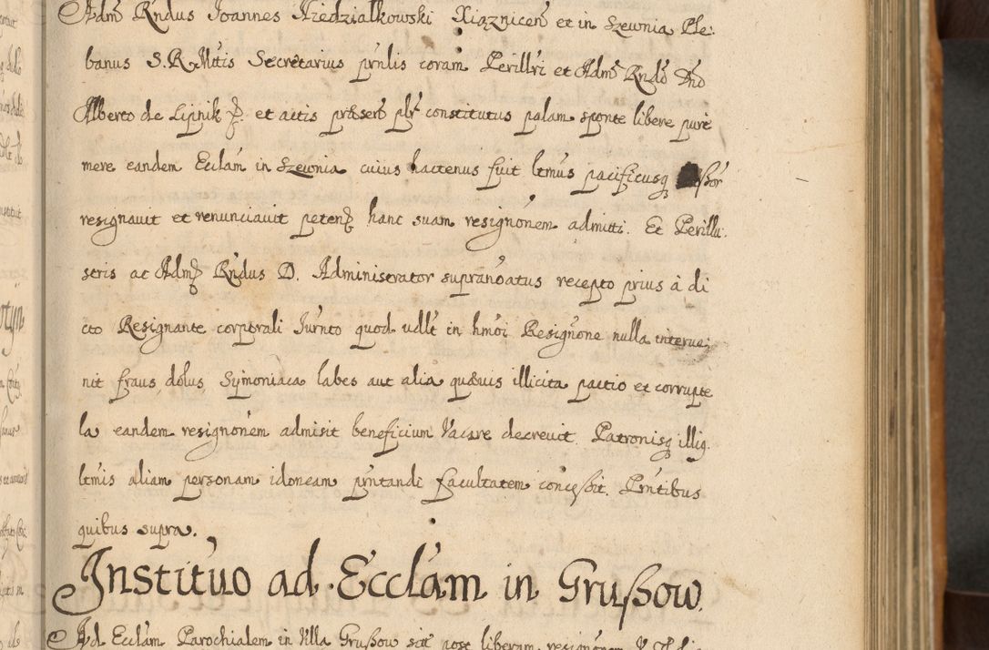 Zdjęcie nr 74 dla obiektu archiwalnego: Volumen II actorum episcopalium R. D. Petri Gembicki, episcopi Cracoviensis, locum tenente in dioecesi R. D. Alberto Lipnicki, canonico Cracoviensi post discessum R. D. Episcopi in Italiam et usque ad redditum eiusdem in Poloniam, videlicet a die 16 Novembris 1644 et per a. D. 1645 inchoative ad Septembrem. Horum videatur index ad finem huius voluminis