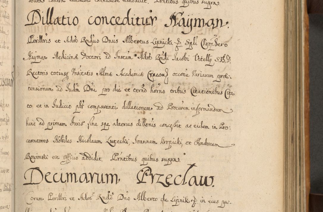Zdjęcie nr 68 dla obiektu archiwalnego: Volumen II actorum episcopalium R. D. Petri Gembicki, episcopi Cracoviensis, locum tenente in dioecesi R. D. Alberto Lipnicki, canonico Cracoviensi post discessum R. D. Episcopi in Italiam et usque ad redditum eiusdem in Poloniam, videlicet a die 16 Novembris 1644 et per a. D. 1645 inchoative ad Septembrem. Horum videatur index ad finem huius voluminis