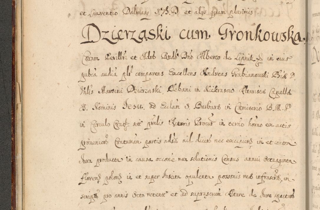 Zdjęcie nr 57 dla obiektu archiwalnego: Volumen II actorum episcopalium R. D. Petri Gembicki, episcopi Cracoviensis, locum tenente in dioecesi R. D. Alberto Lipnicki, canonico Cracoviensi post discessum R. D. Episcopi in Italiam et usque ad redditum eiusdem in Poloniam, videlicet a die 16 Novembris 1644 et per a. D. 1645 inchoative ad Septembrem. Horum videatur index ad finem huius voluminis