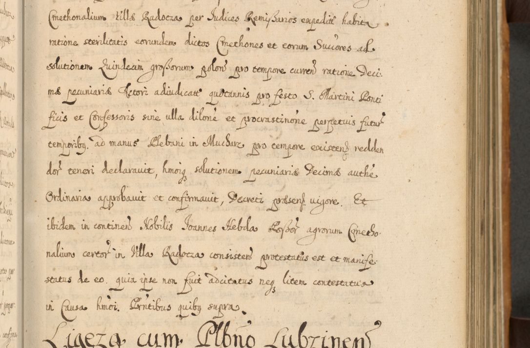 Zdjęcie nr 46 dla obiektu archiwalnego: Volumen II actorum episcopalium R. D. Petri Gembicki, episcopi Cracoviensis, locum tenente in dioecesi R. D. Alberto Lipnicki, canonico Cracoviensi post discessum R. D. Episcopi in Italiam et usque ad redditum eiusdem in Poloniam, videlicet a die 16 Novembris 1644 et per a. D. 1645 inchoative ad Septembrem. Horum videatur index ad finem huius voluminis