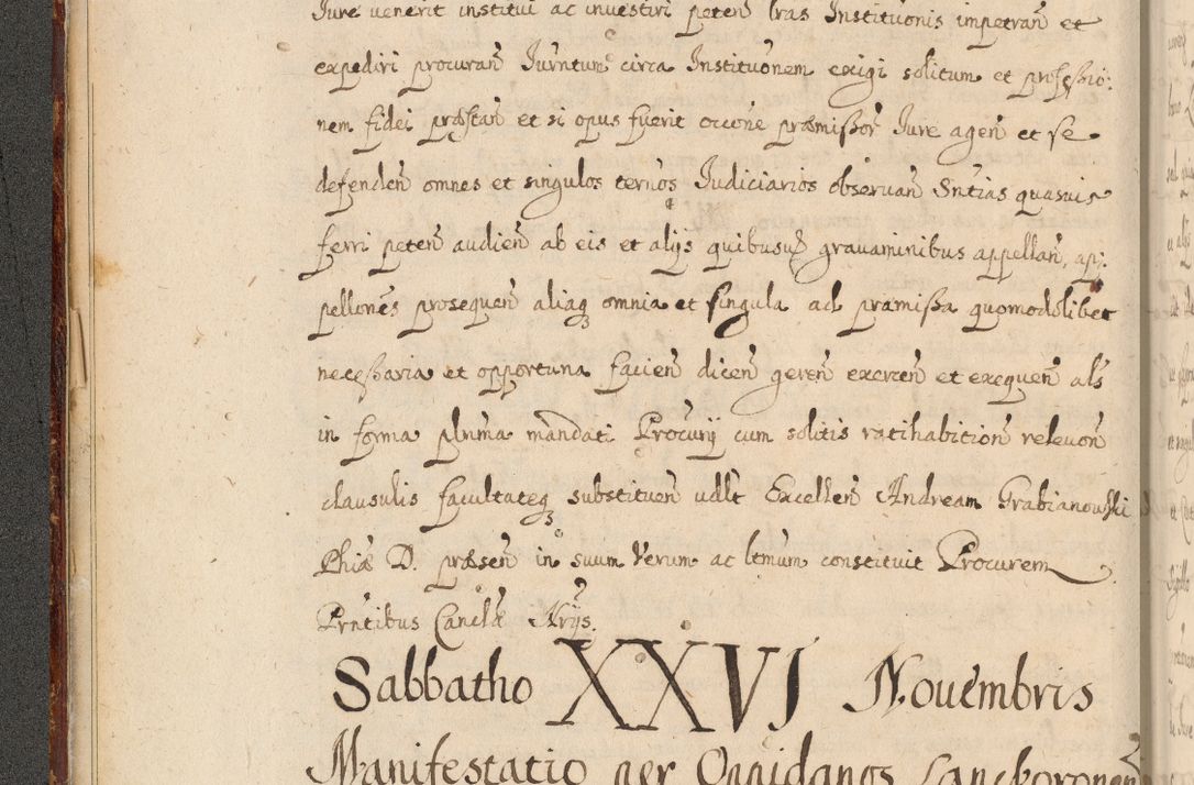 Zdjęcie nr 41 dla obiektu archiwalnego: Volumen II actorum episcopalium R. D. Petri Gembicki, episcopi Cracoviensis, locum tenente in dioecesi R. D. Alberto Lipnicki, canonico Cracoviensi post discessum R. D. Episcopi in Italiam et usque ad redditum eiusdem in Poloniam, videlicet a die 16 Novembris 1644 et per a. D. 1645 inchoative ad Septembrem. Horum videatur index ad finem huius voluminis