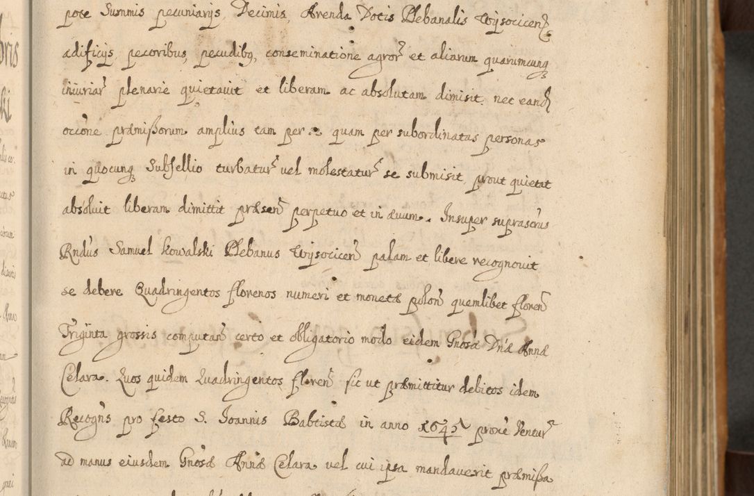 Zdjęcie nr 36 dla obiektu archiwalnego: Volumen II actorum episcopalium R. D. Petri Gembicki, episcopi Cracoviensis, locum tenente in dioecesi R. D. Alberto Lipnicki, canonico Cracoviensi post discessum R. D. Episcopi in Italiam et usque ad redditum eiusdem in Poloniam, videlicet a die 16 Novembris 1644 et per a. D. 1645 inchoative ad Septembrem. Horum videatur index ad finem huius voluminis