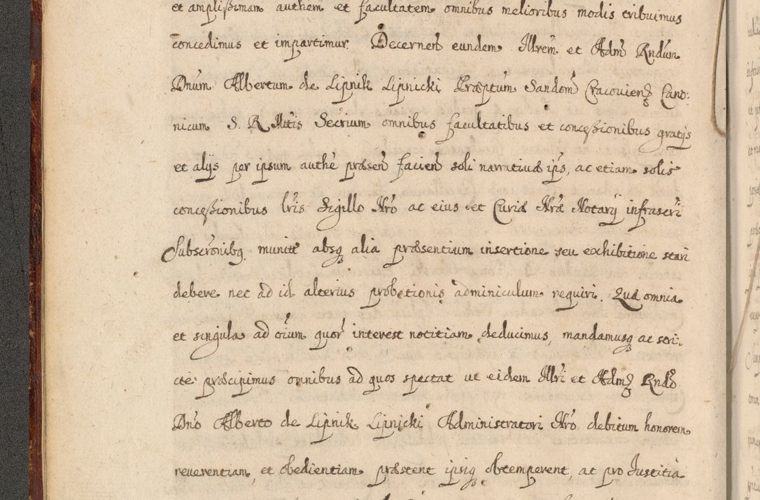 Zdjęcie nr 27 dla obiektu archiwalnego: Volumen II actorum episcopalium R. D. Petri Gembicki, episcopi Cracoviensis, locum tenente in dioecesi R. D. Alberto Lipnicki, canonico Cracoviensi post discessum R. D. Episcopi in Italiam et usque ad redditum eiusdem in Poloniam, videlicet a die 16 Novembris 1644 et per a. D. 1645 inchoative ad Septembrem. Horum videatur index ad finem huius voluminis