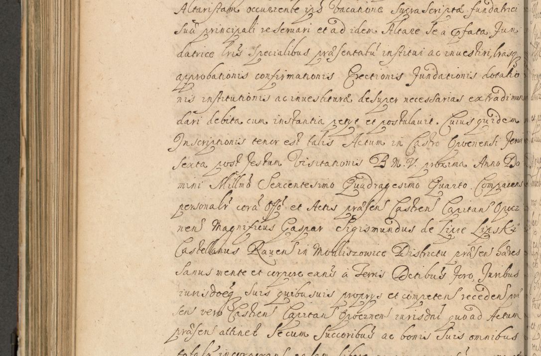 Zdjęcie nr 721 dla obiektu archiwalnego: Volumen II actorum episcopalium R. D. Petri Gembicki, episcopi Cracoviensis, locum tenente in dioecesi R. D. Alberto Lipnicki, canonico Cracoviensi post discessum R. D. Episcopi in Italiam et usque ad redditum eiusdem in Poloniam, videlicet a die 16 Novembris 1644 et per a. D. 1645 inchoative ad Septembrem. Horum videatur index ad finem huius voluminis