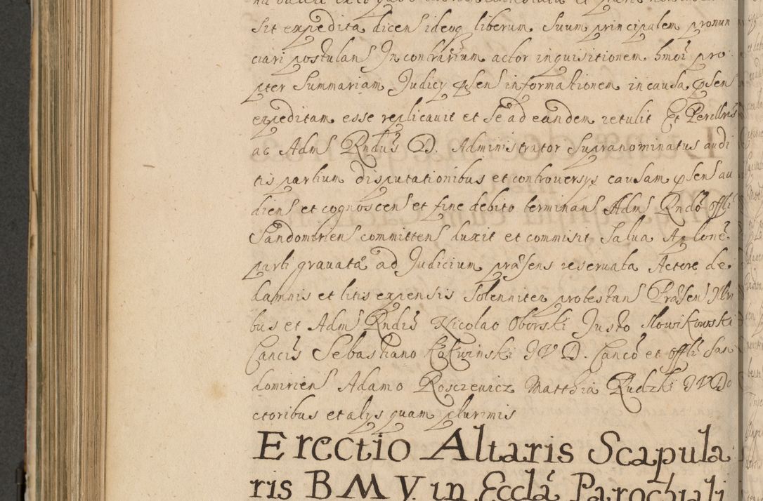 Zdjęcie nr 719 dla obiektu archiwalnego: Volumen II actorum episcopalium R. D. Petri Gembicki, episcopi Cracoviensis, locum tenente in dioecesi R. D. Alberto Lipnicki, canonico Cracoviensi post discessum R. D. Episcopi in Italiam et usque ad redditum eiusdem in Poloniam, videlicet a die 16 Novembris 1644 et per a. D. 1645 inchoative ad Septembrem. Horum videatur index ad finem huius voluminis