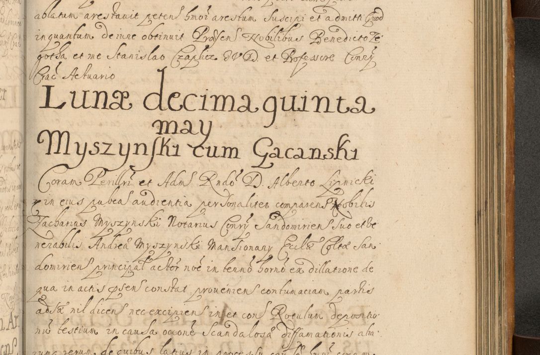 Zdjęcie nr 718 dla obiektu archiwalnego: Volumen II actorum episcopalium R. D. Petri Gembicki, episcopi Cracoviensis, locum tenente in dioecesi R. D. Alberto Lipnicki, canonico Cracoviensi post discessum R. D. Episcopi in Italiam et usque ad redditum eiusdem in Poloniam, videlicet a die 16 Novembris 1644 et per a. D. 1645 inchoative ad Septembrem. Horum videatur index ad finem huius voluminis